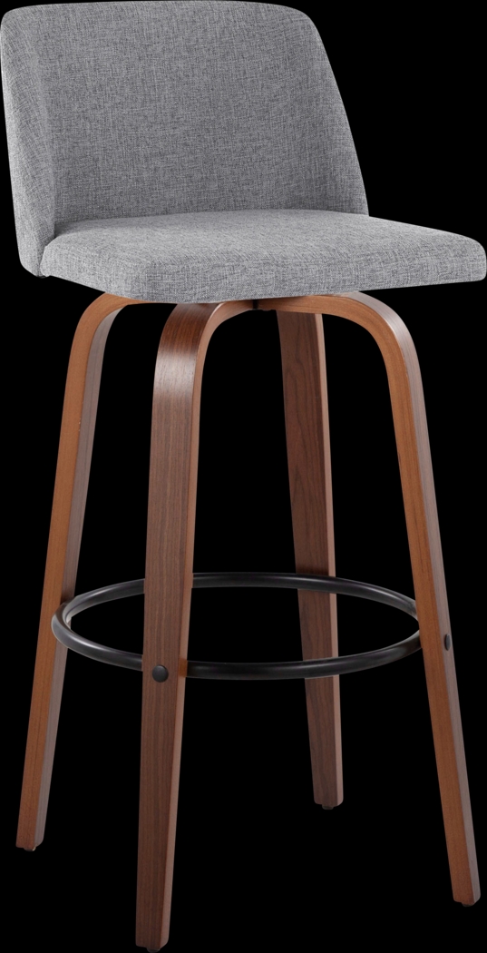 Wymering V Gray Swivel Barstool, Set of 2 - Thumbnail - Image 3