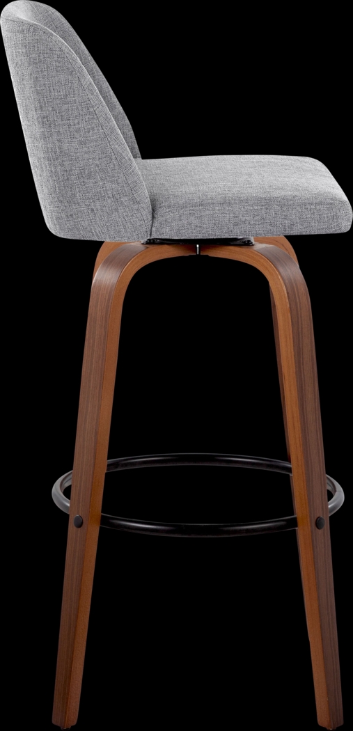 Wymering V Gray Swivel Barstool, Set of 2 - Thumbnail - Image 4