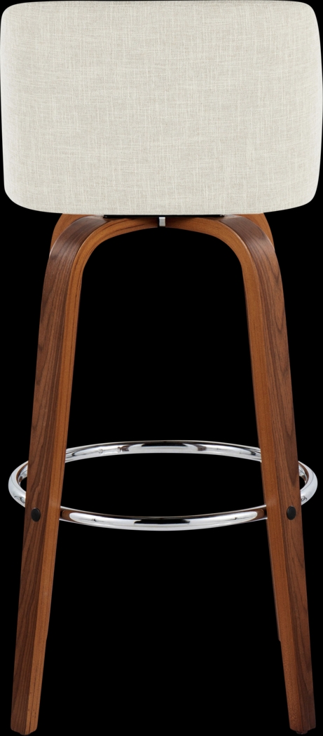 Wymering VI Beige Swivel Barstool, Set of 2 - Thumbnail - Image 6