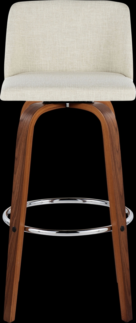 Wymering VI Beige Swivel Barstool, Set of 2 - Thumbnail - Image 7