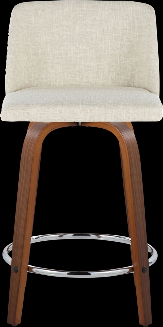 Wymering VI Beige Swivel Counter Height Stool, Set of 2 - Thumbnail - Image 7