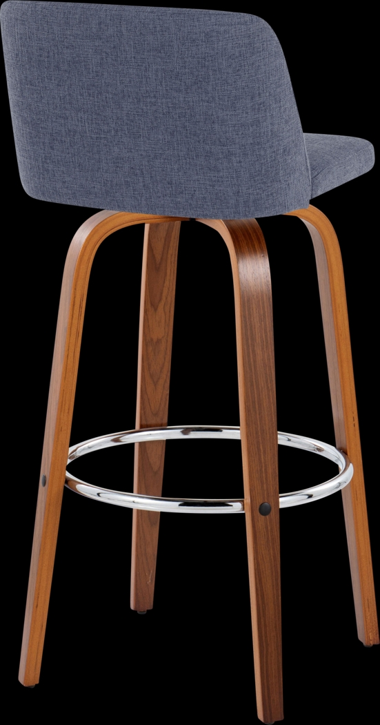 Wymering VI Blue Swivel Barstool, Set of 2 - Thumbnail - Image 5