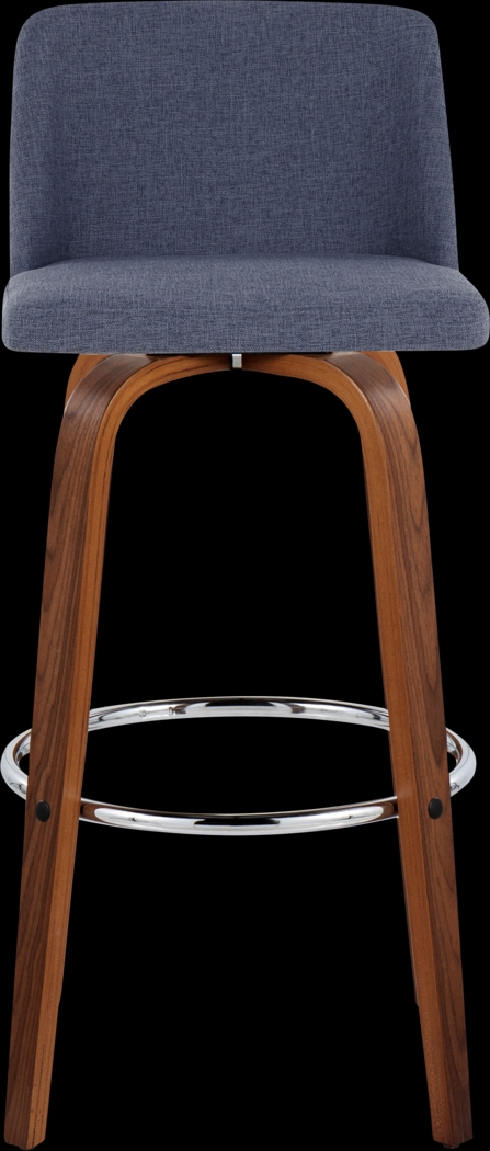 Wymering VI Blue Swivel Barstool, Set of 2 - Thumbnail - Image 7