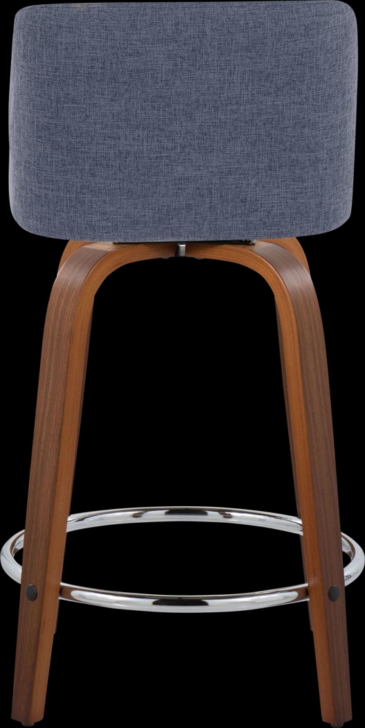 Wymering VI Blue Swivel Counter Height Stool, Set of 2 - Thumbnail - Image 6