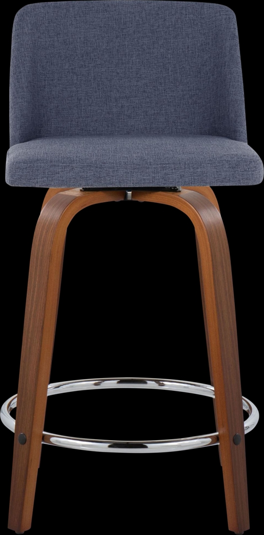 Wymering VI Blue Swivel Counter Height Stool, Set of 2 - Thumbnail - Image 7