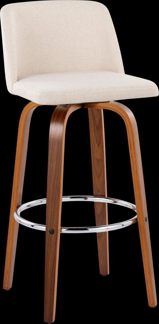 Wymering VI Cream Swivel Barstool, Set of 2 - Thumbnail - Image 3