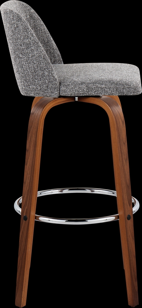 Wymering VI Gray Swivel Barstool, Set of 2 - Thumbnail - Image 4