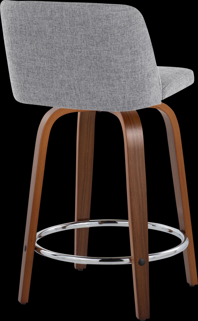 Wymering VI Gray Swivel Counter Height Stool, Set of 2 - Thumbnail - Image 5