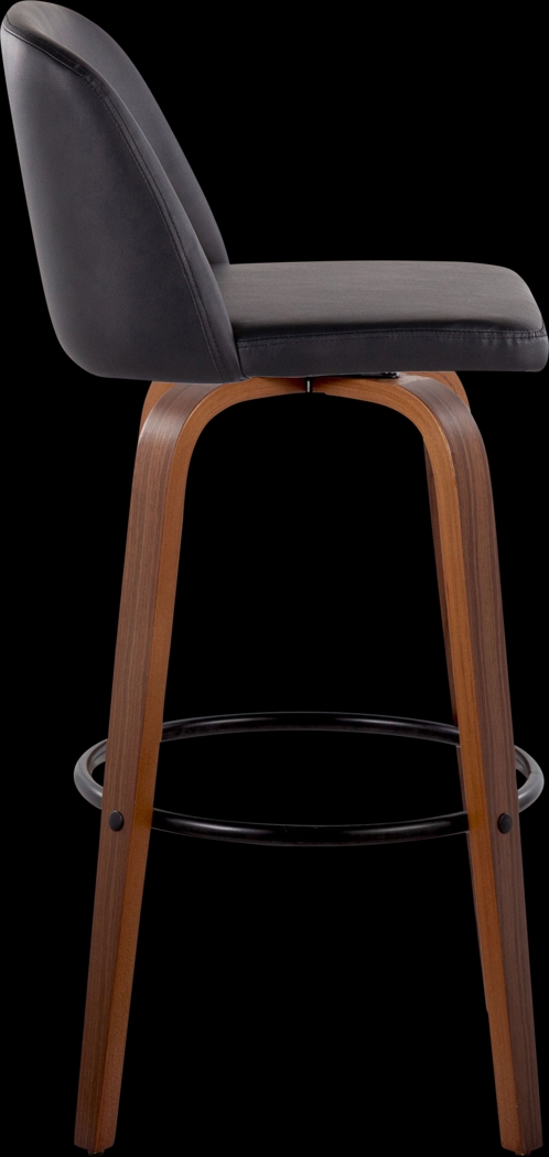 Wymering VII Black Swivel Barstool, Set of 2 - Thumbnail - Image 4