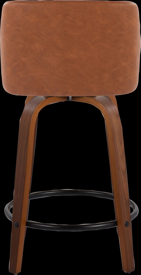 Wymering VII Camel Swivel Counter Height Stool, Set of 2 - Thumbnail - Image 7