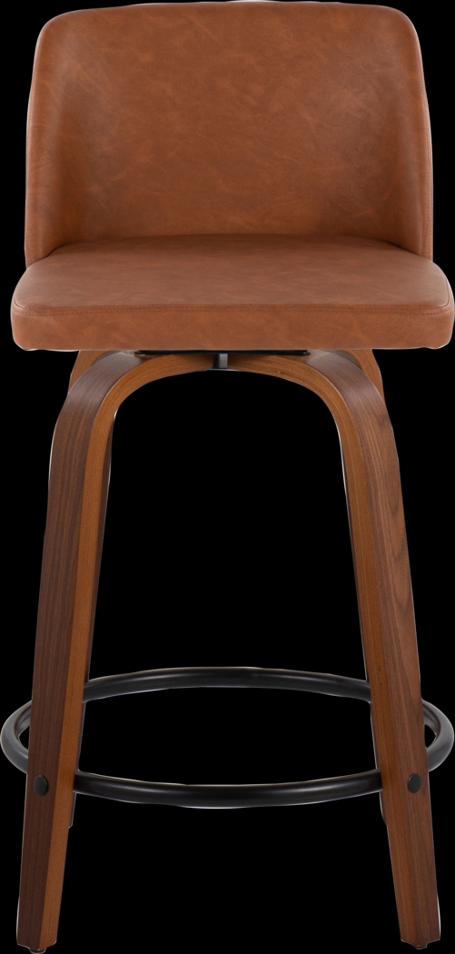 Wymering VII Camel Swivel Counter Height Stool, Set of 2 - Thumbnail - Image 10