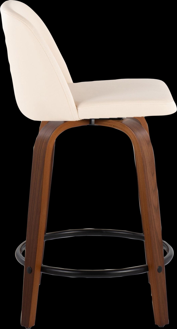 Wymering VII Cream Swivel Counter Height Stool, Set of 2 - Thumbnail - Image 6