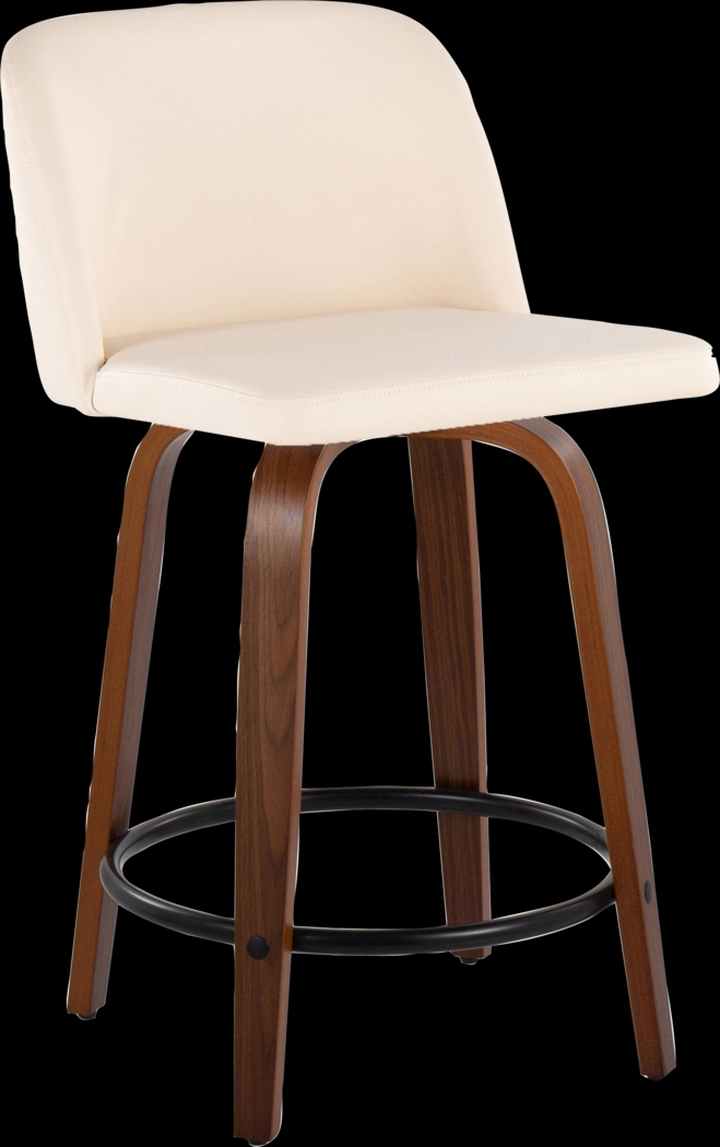 Wymering VII Cream Swivel Counter Height Stool, Set of 2 - Thumbnail - Image 7