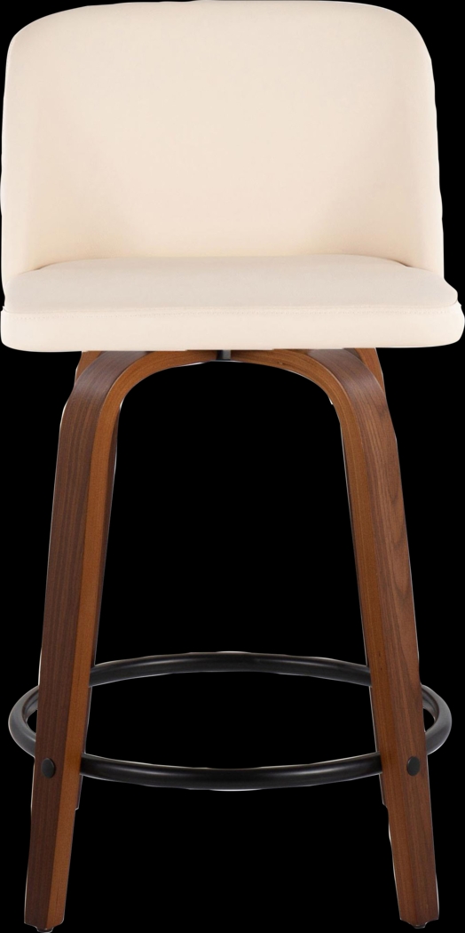 Wymering VII Cream Swivel Counter Height Stool, Set of 2 - Thumbnail - Image 8