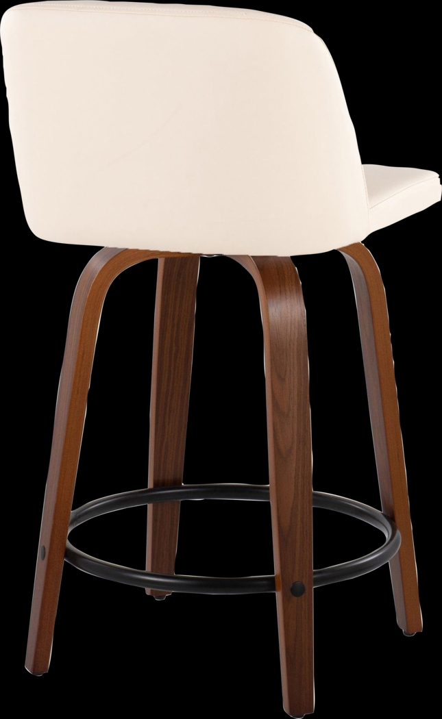 Wymering VII Cream Swivel Counter Height Stool, Set of 2 - Thumbnail - Image 9