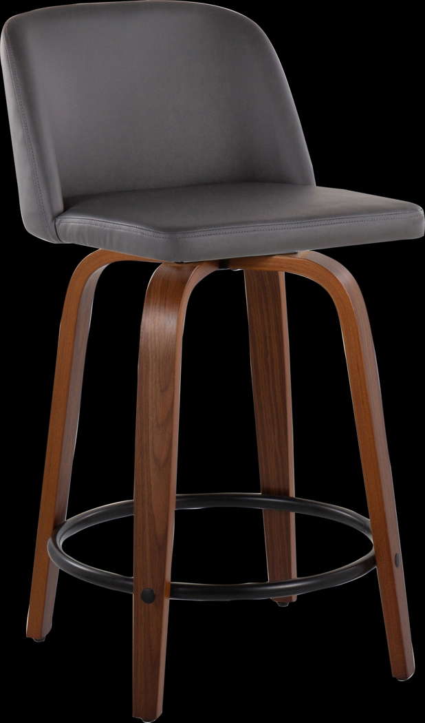 Wymering VII Gray Swivel Counter Height Stool, Set of 2 - Thumbnail - Image 6