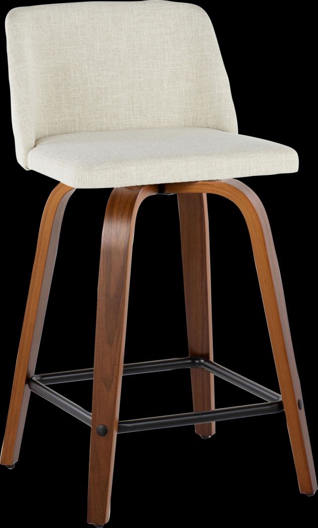 Wymering VIII Cream Swivel Counter Height Stool, Set of 2 - Thumbnail - Image 6