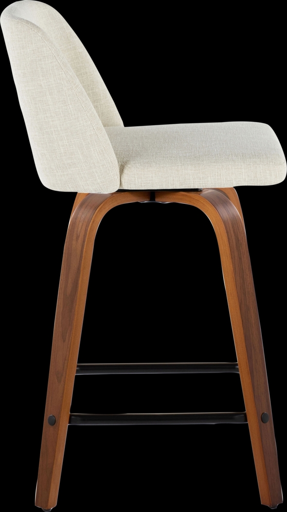 Wymering VIII Cream Swivel Counter Height Stool, Set of 2 - Thumbnail - Image 7