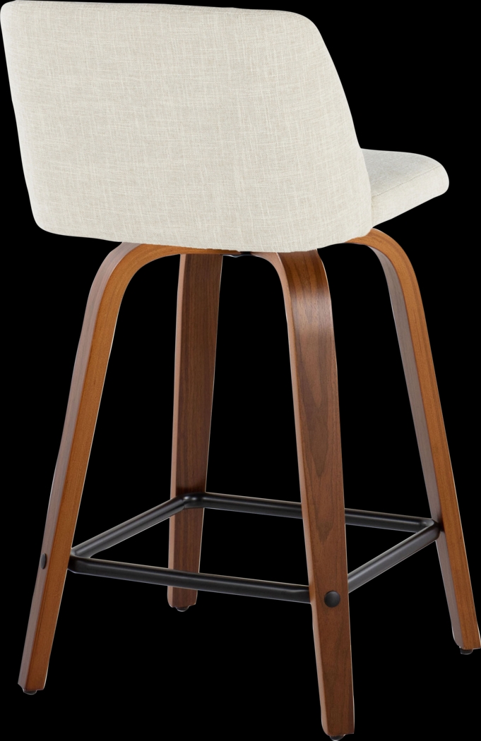 Wymering VIII Cream Swivel Counter Height Stool, Set of 2 - Thumbnail - Image 8