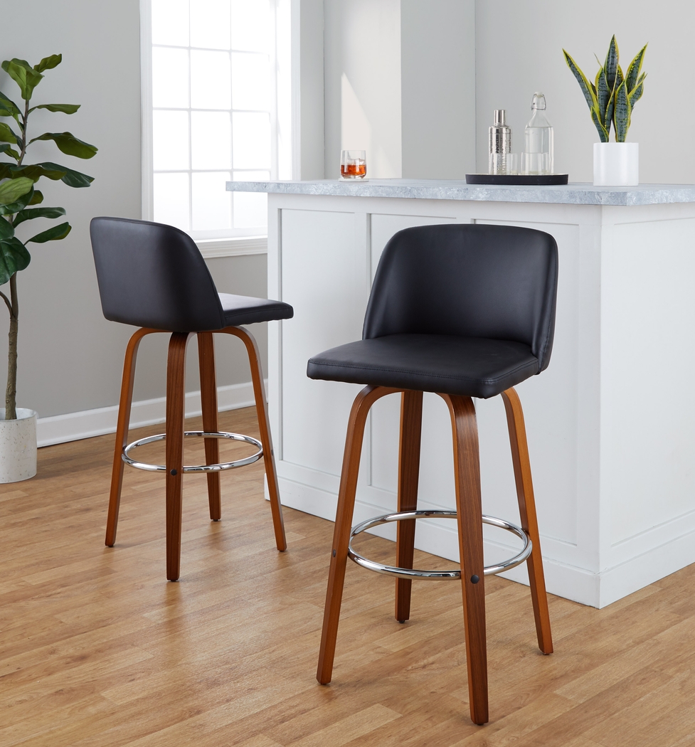 Wymering X Black Swivel Barstool, Set of 2 - Thumbnail - Image 5