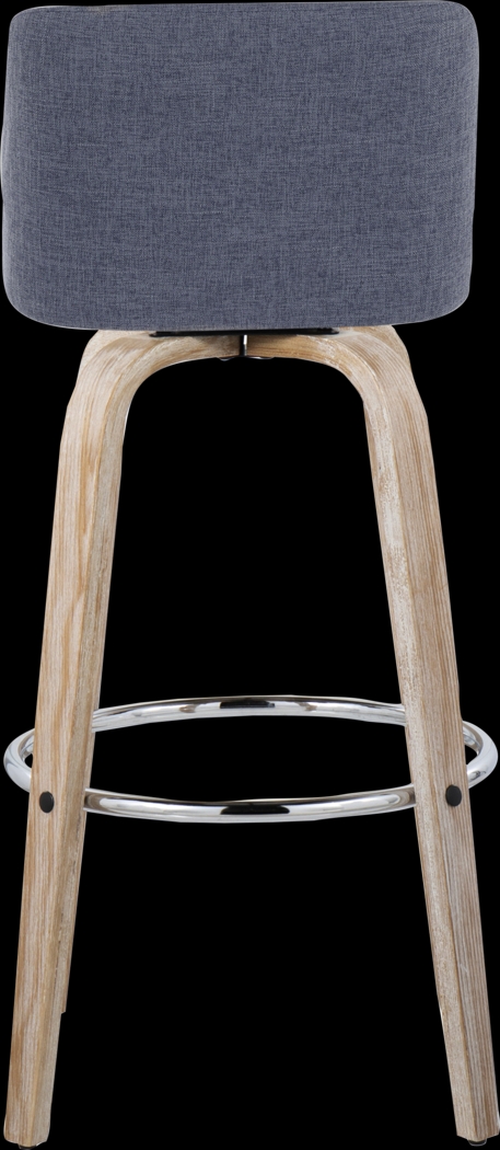 Wymering XII Blue Swivel Barstool, Set of 2 - Thumbnail - Image 8