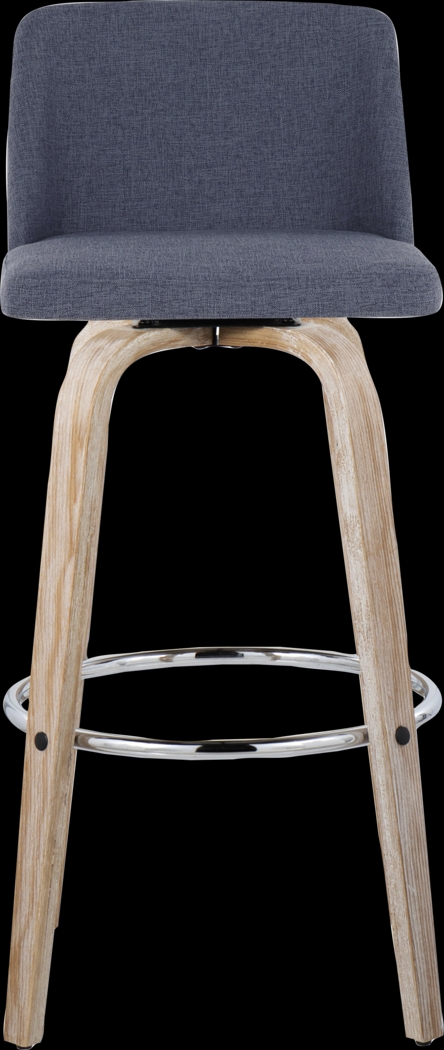 Wymering XII Blue Swivel Barstool, Set of 2 - Thumbnail - Image 9