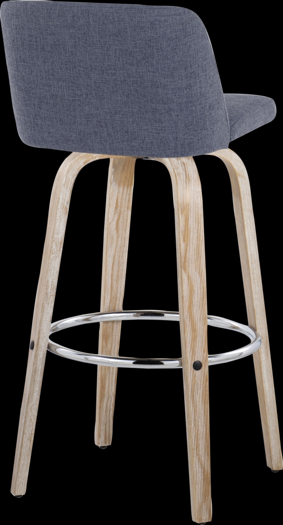 Wymering XII Blue Swivel Barstool, Set of 2 - Thumbnail - Image 10