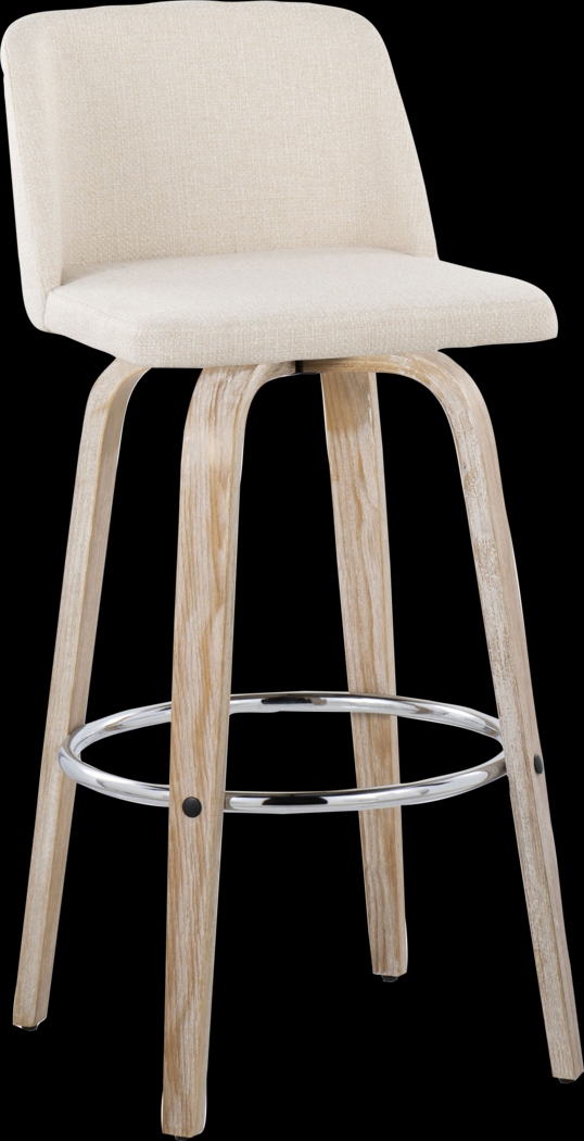 Wymering XII Cream Swivel Barstool, Set of 2 - Thumbnail - Image 6