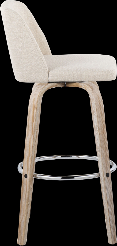 Wymering XII Cream Swivel Barstool, Set of 2 - Thumbnail - Image 7