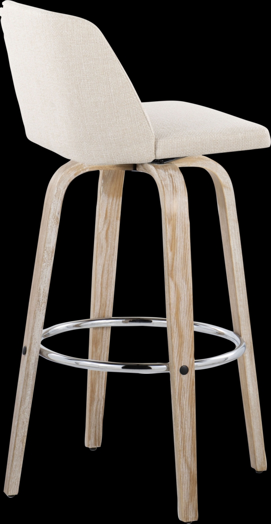 Wymering XII Cream Swivel Barstool, Set of 2 - Thumbnail - Image 8