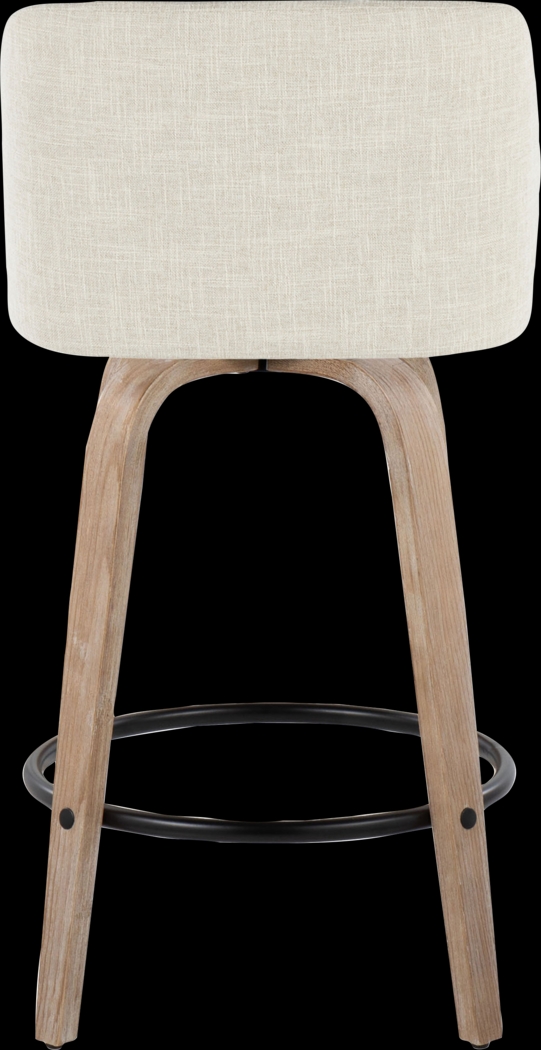 Wymering XII Cream Swivel Counter Height Stool, Set of 2 - Thumbnail - Image 9