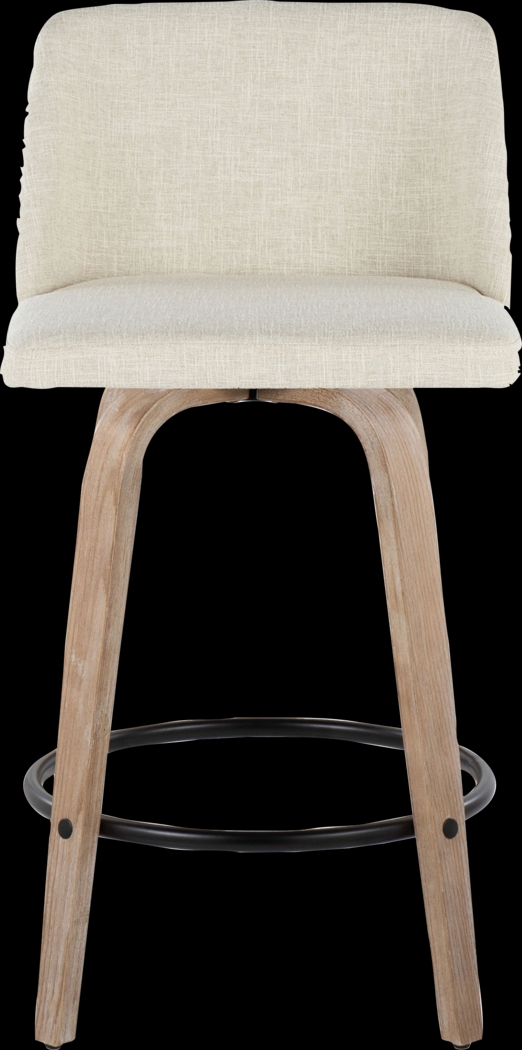 Wymering XII Cream Swivel Counter Height Stool, Set of 2 - Thumbnail - Image 10