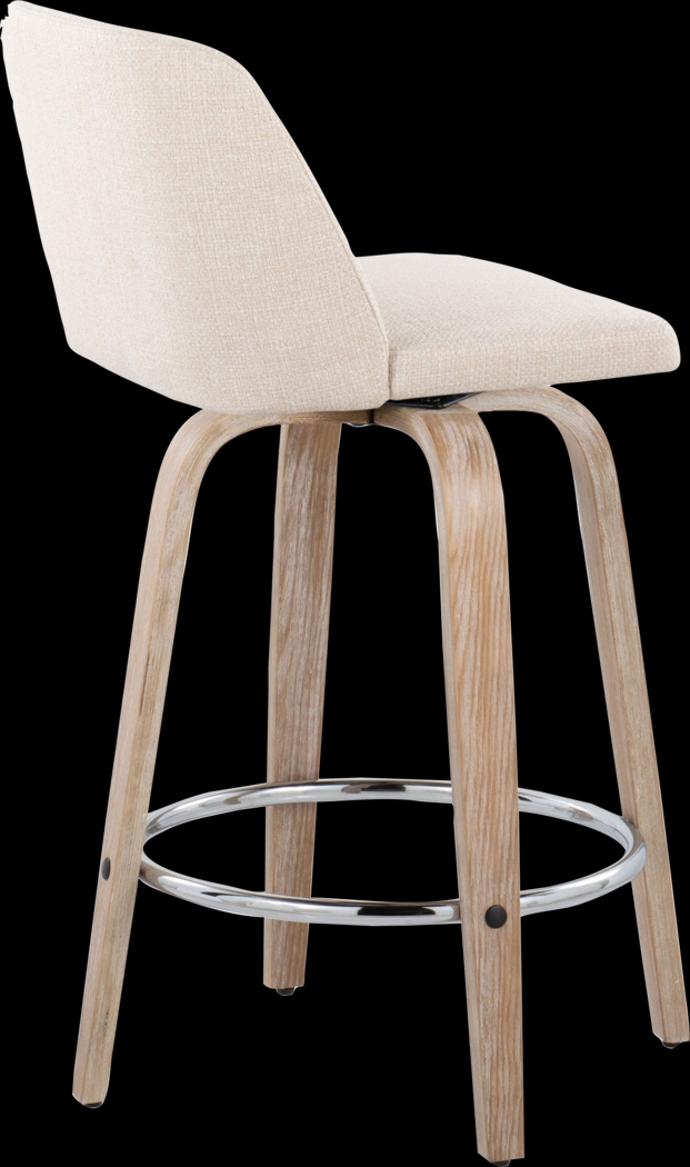 Wymering XII Cream Swivel Counter Height Stool, Set of 2 - Thumbnail - Image 8