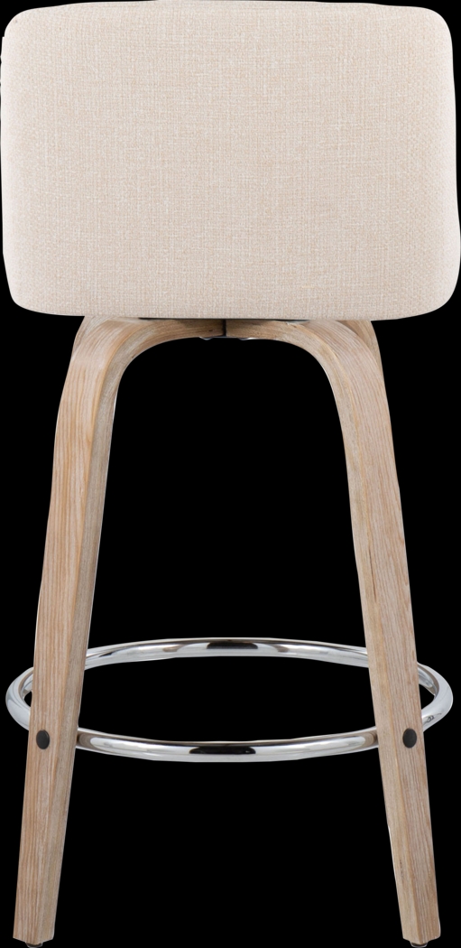 Wymering XII Cream Swivel Counter Height Stool, Set of 2 - Thumbnail - Image 9