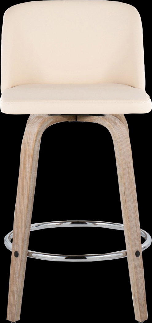 Wymering XII Cream Swivel Counter Height Stool, Set of 2 - Thumbnail - Image 10