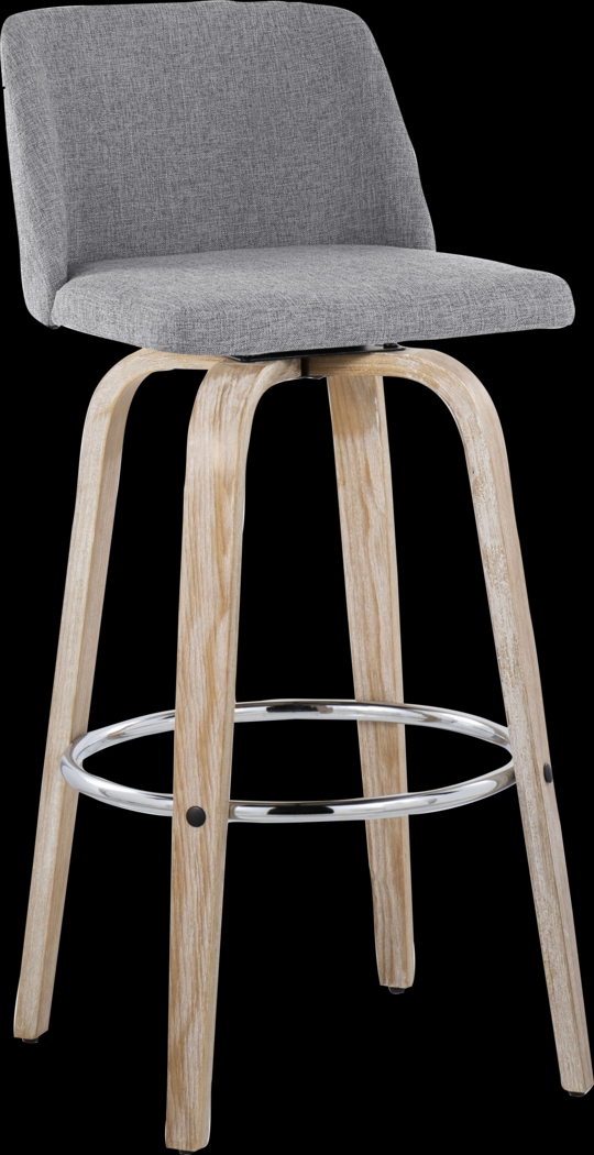 Wymering XII Gray Swivel Barstool, Set of 2 - Thumbnail - Image 6