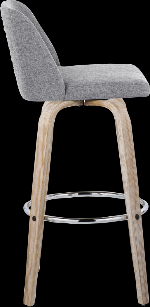 Wymering XII Gray Swivel Barstool, Set of 2 - Thumbnail - Image 7