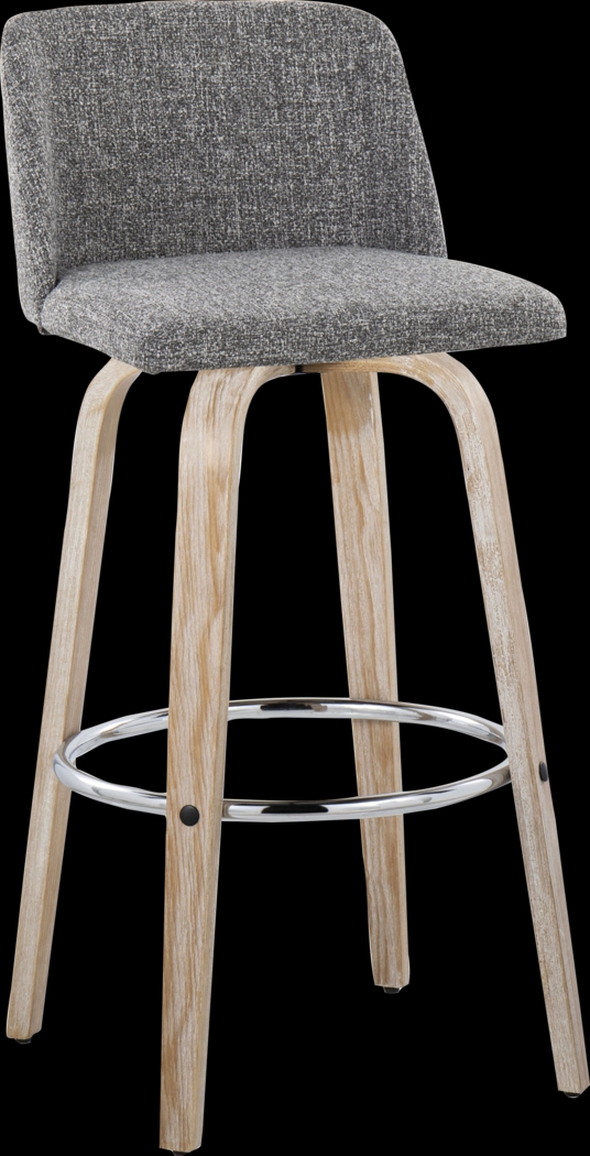 Wymering XII Gray Swivel Barstool, Set of 2 - Thumbnail - Image 6