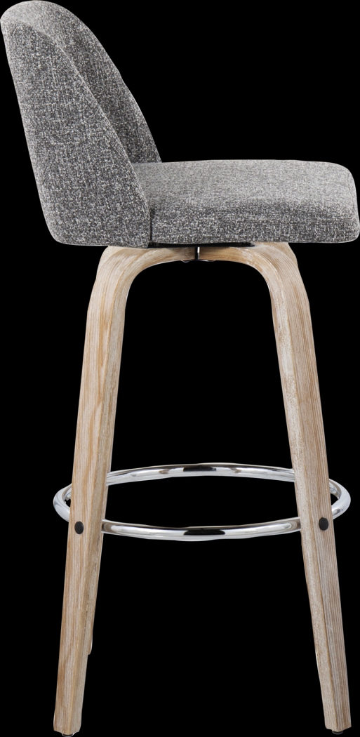 Wymering XII Gray Swivel Barstool, Set of 2 - Thumbnail - Image 7
