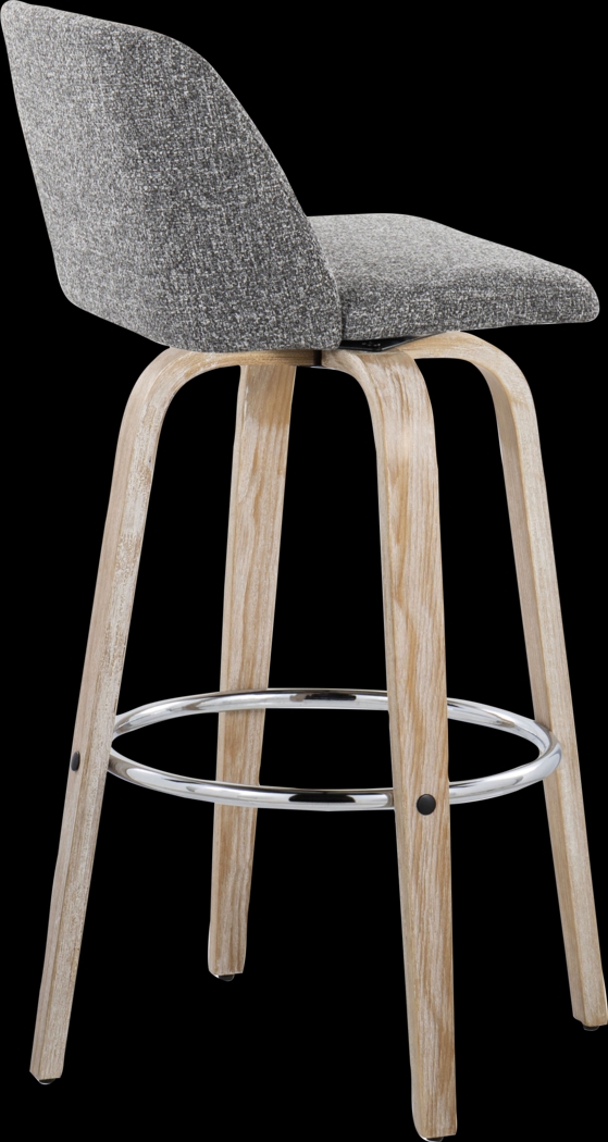 Wymering XII Gray Swivel Barstool, Set of 2 - Thumbnail - Image 8