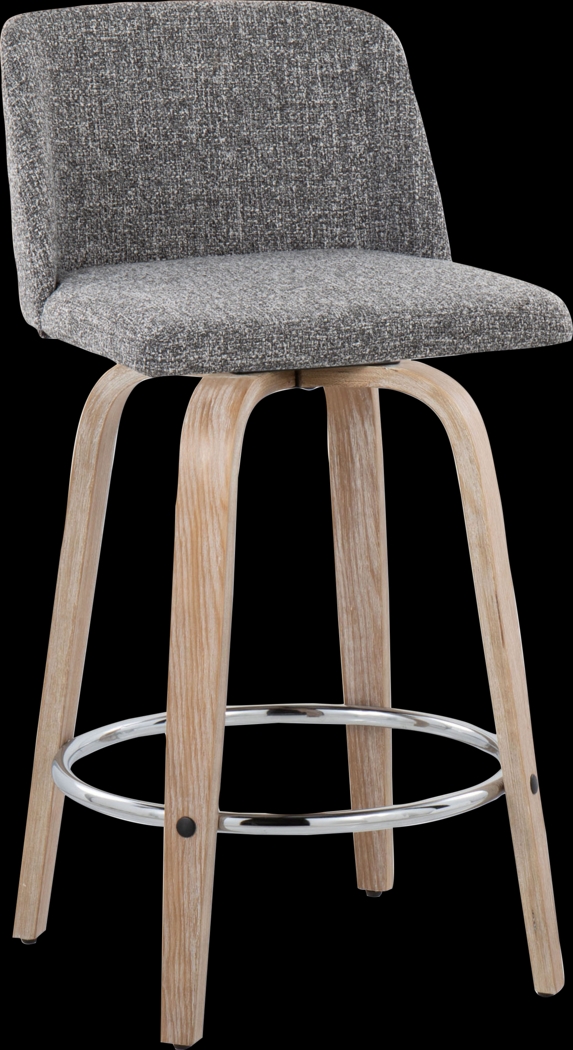 Wymering XII Gray Swivel Counter Height Stool, Set of 2 - Thumbnail - Image 6