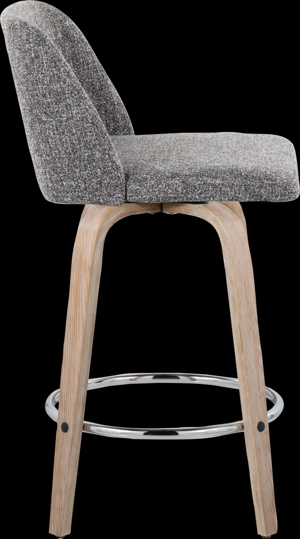 Wymering XII Gray Swivel Counter Height Stool, Set of 2 - Thumbnail - Image 7