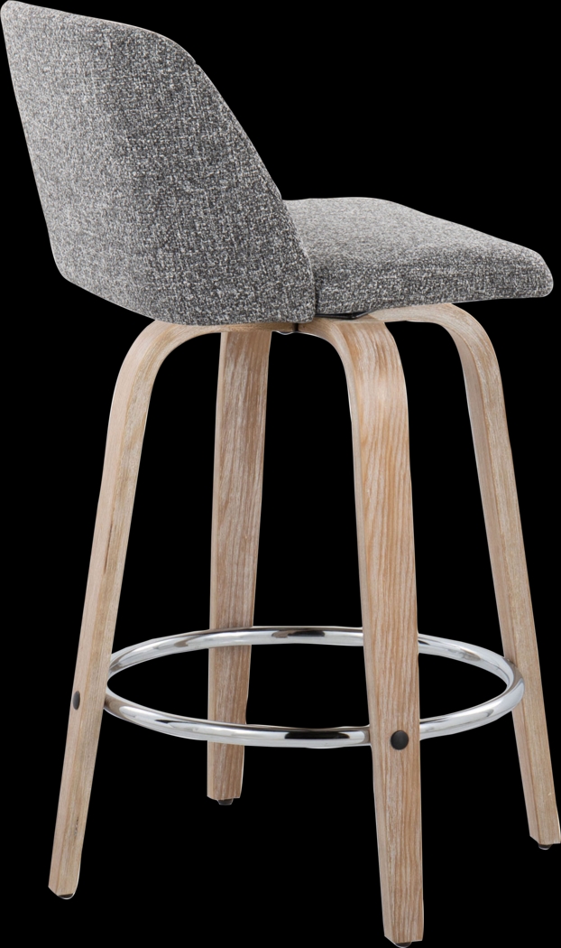 Wymering XII Gray Swivel Counter Height Stool, Set of 2 - Thumbnail - Image 8