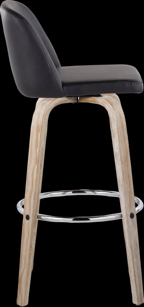 Wymering XIII Black Swivel Barstool, Set of 2 - Thumbnail - Image 7
