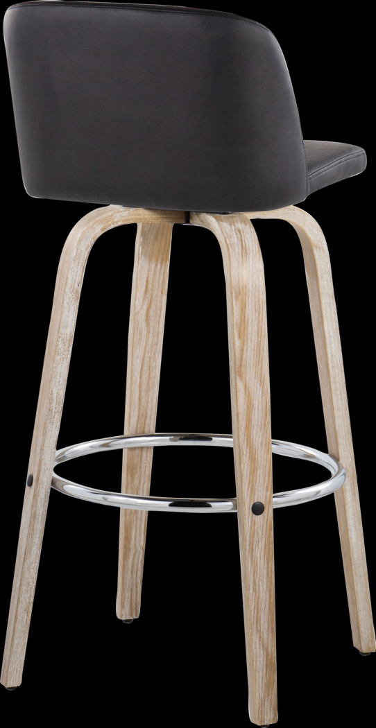 Wymering XIII Black Swivel Barstool, Set of 2 - Thumbnail - Image 8