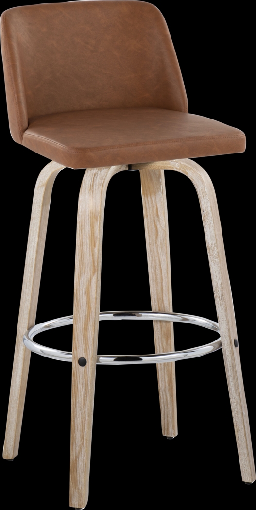 Wymering XIII Camel Swivel Barstool, Set of 2 - Thumbnail - Image 6