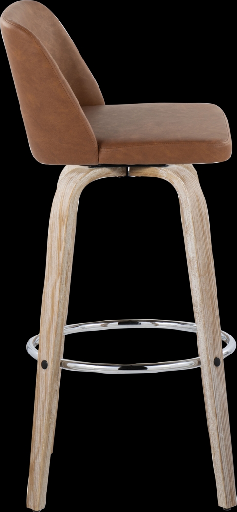Wymering XIII Camel Swivel Barstool, Set of 2 - Thumbnail - Image 7