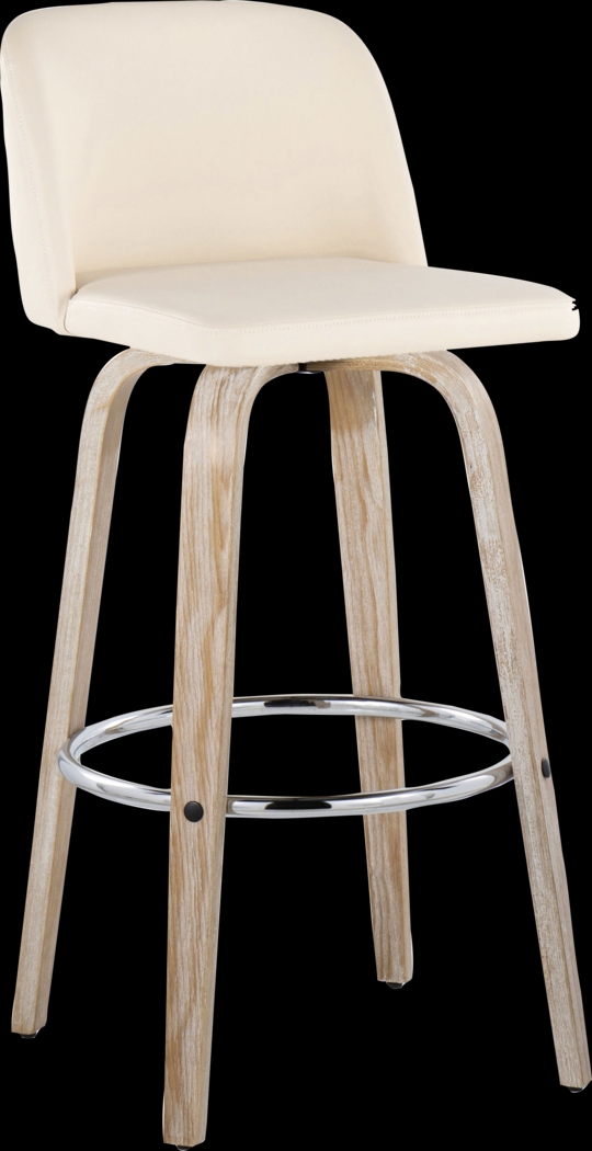 Wymering XIII Cream Swivel Barstool, Set of 2 - Thumbnail - Image 6