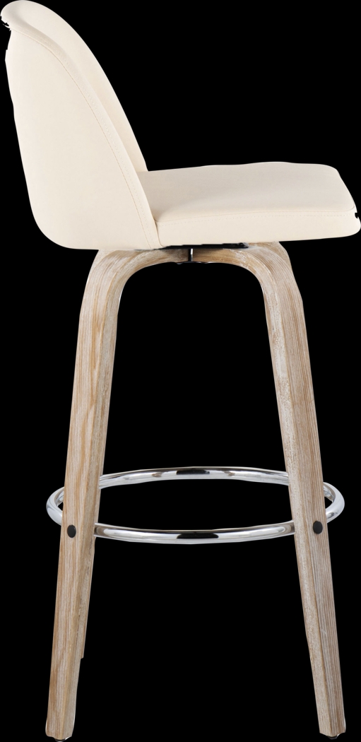 Wymering XIII Cream Swivel Barstool, Set of 2 - Thumbnail - Image 7