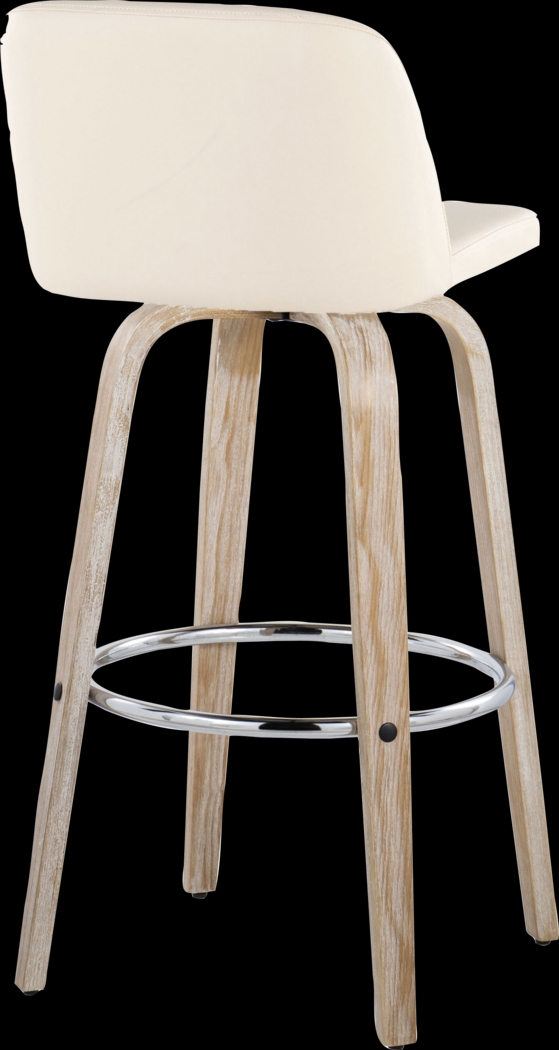 Wymering XIII Cream Swivel Barstool, Set of 2 - Thumbnail - Image 8